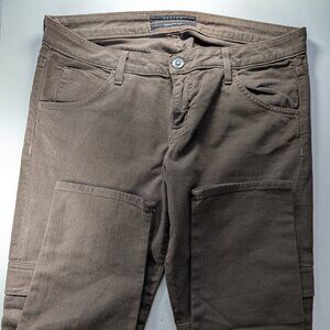 Hudson Brown Cargo Jeans 30–34 Stretch USA Made 8 Pocket Utility Y2K Cool